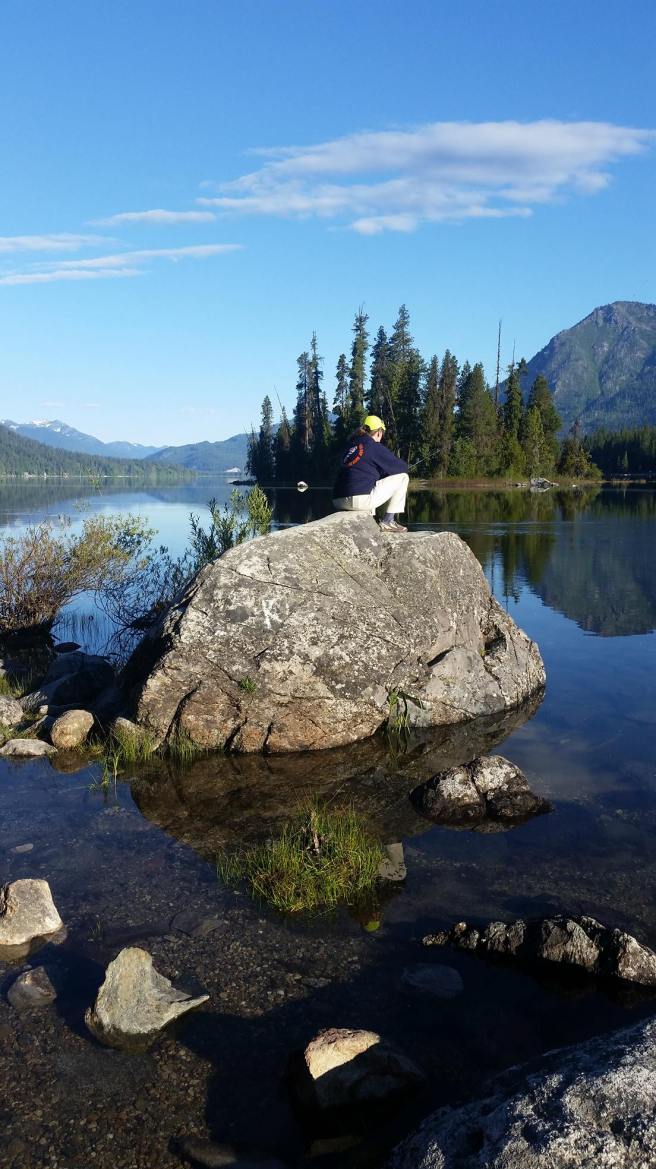Me fishing at Lake Wenatchee